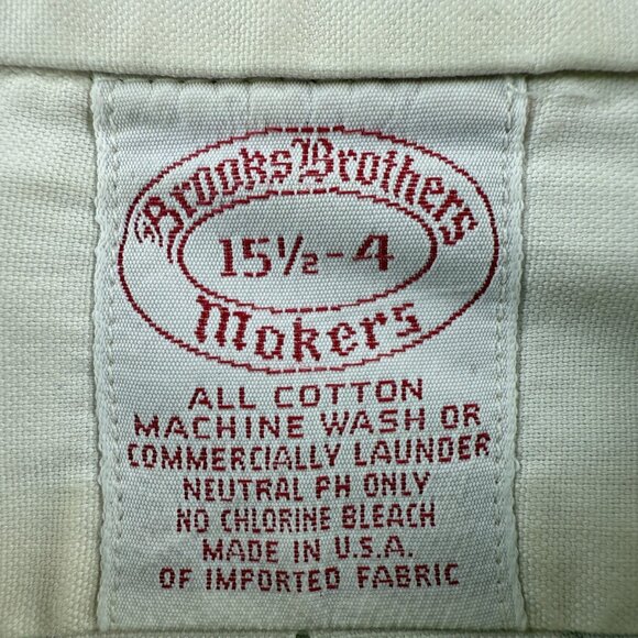 VTG Brooks Brothers Makers Yellow 15.5 34 Long Sleeve Button Up Made USA Cotton* - Picture 1 of 16